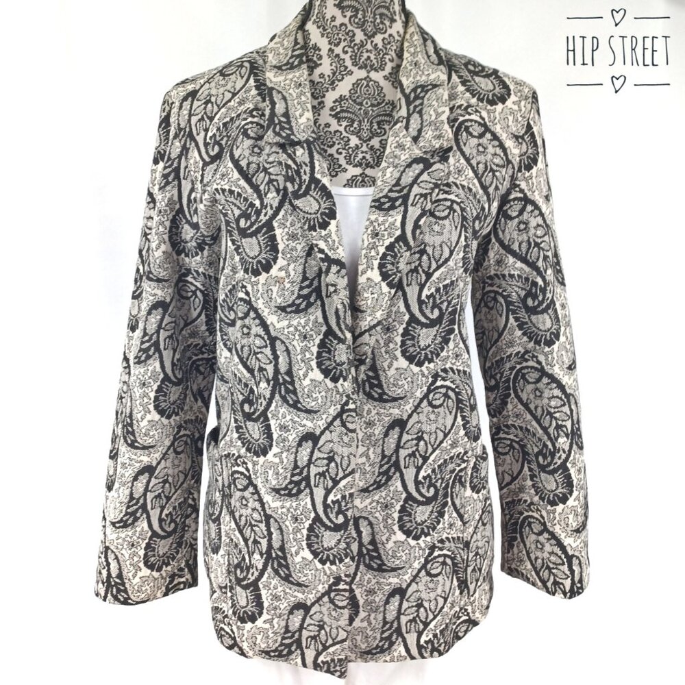 VINTAGE TERRY OF CHICAGO Paisley Tapestry Boxy Jacket M